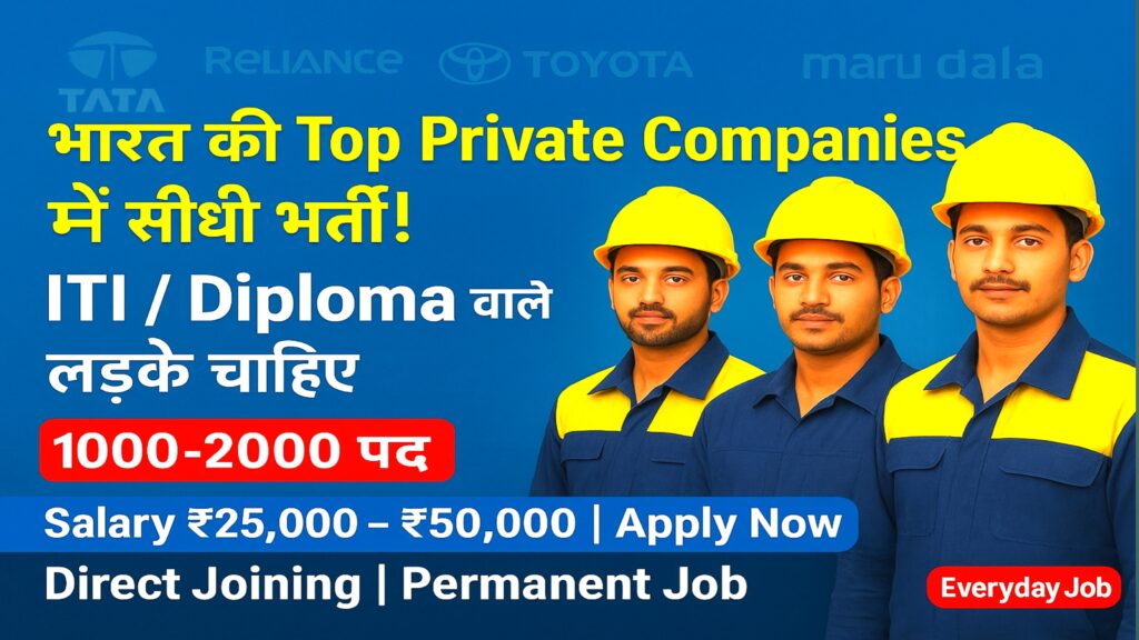 ITI diploma private job vacancy 2025